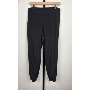Athleta Brooklyn Lined Joggers Size 6 Black Activewear Pants Pull On Athleisure